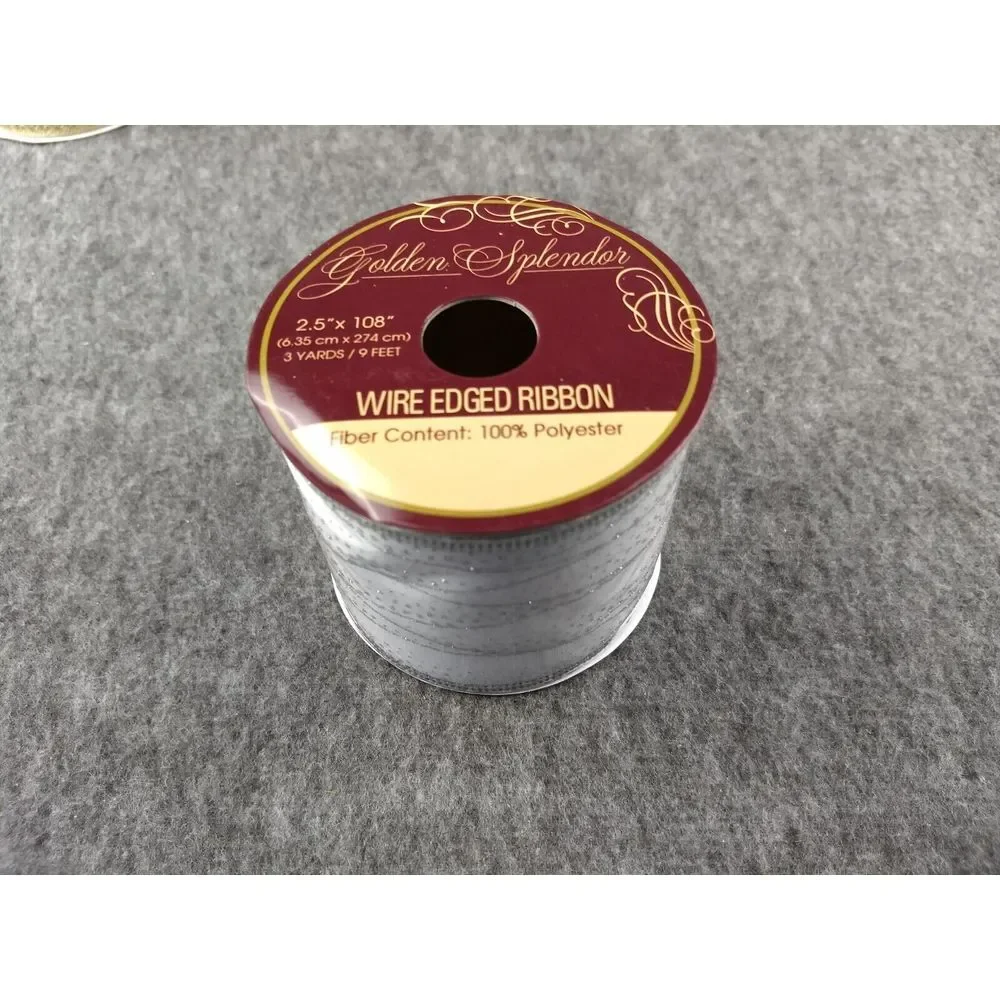 Golden Splendor Metallic Ribbon Wired 2.5